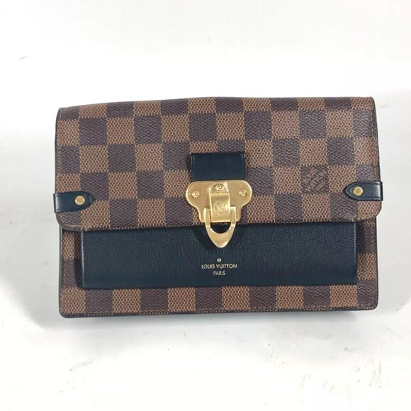 LOUIS VUITTON N60221 Damier Portefeuille-Vavan Chain Wallet Shoulder Bag - Picture 1 of 16